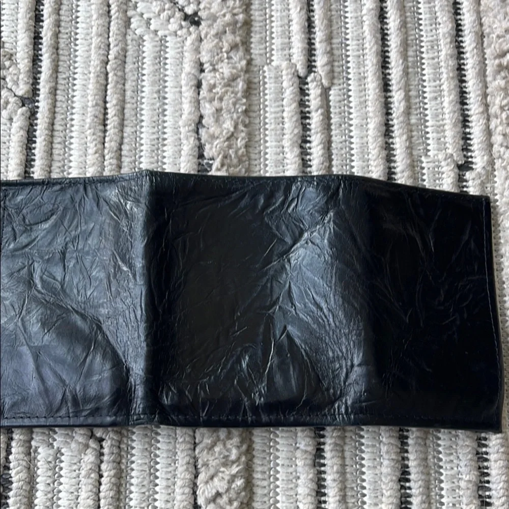 Amity Black Leather Wallet - Vintage Baseball Series